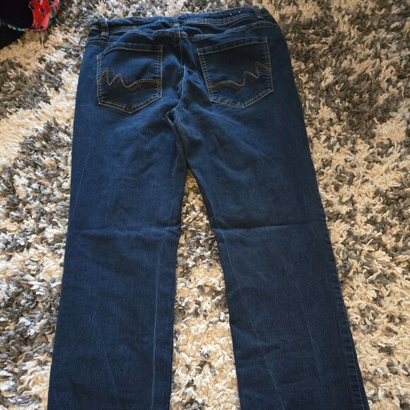Santana Jeans Dark Wash Bootcut Denim Trousers - Size 12x30 - Picture 3 of 5